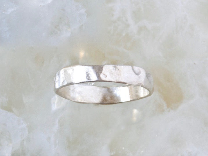 White Gold With Engraving