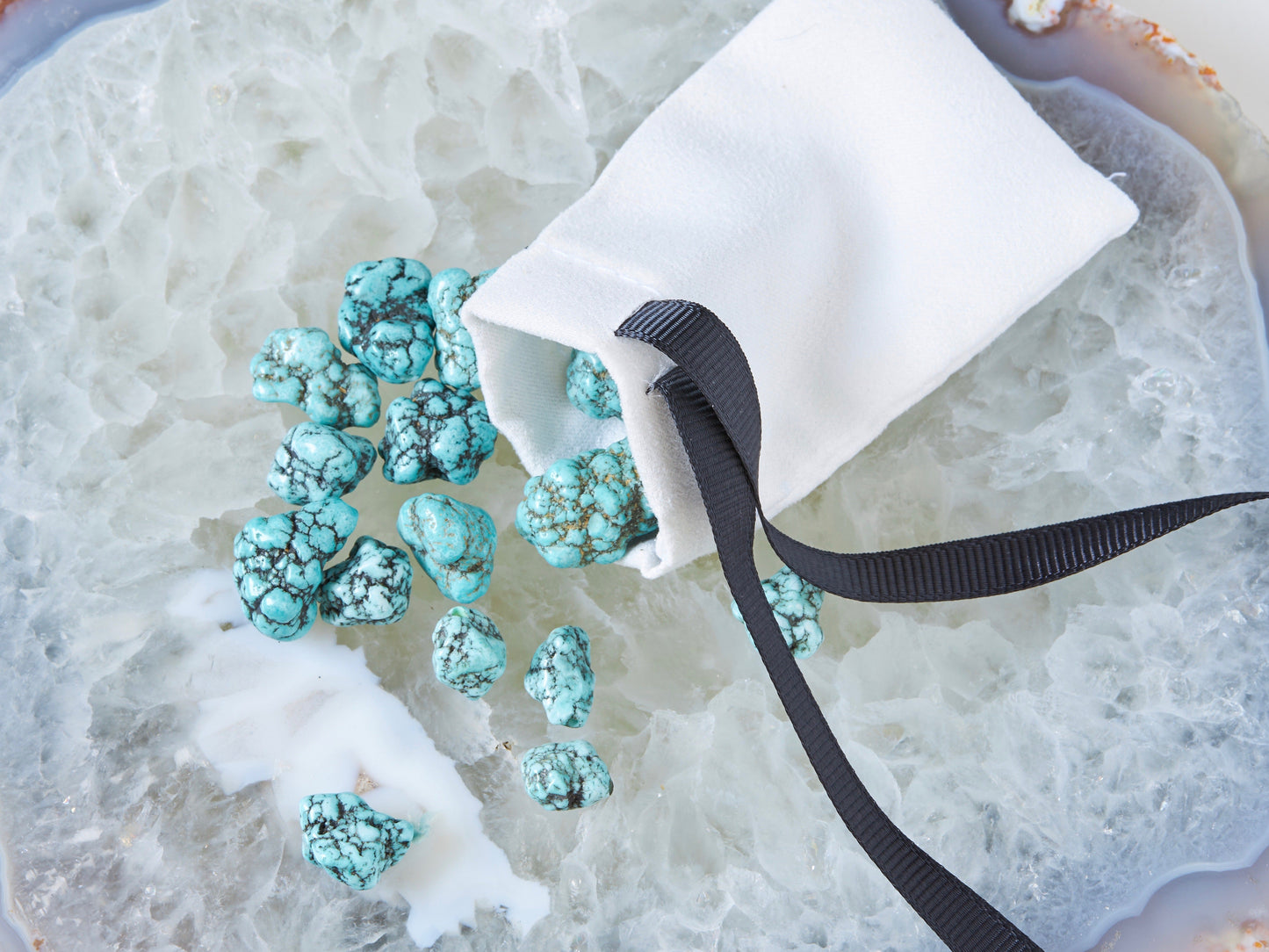 Turquoise mini pouch