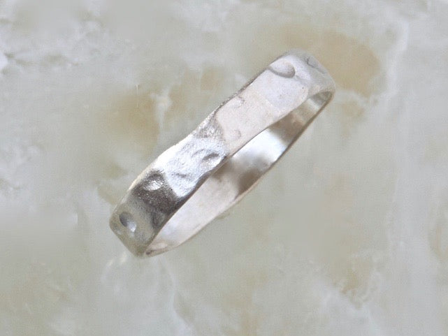 White Gold With Engraving