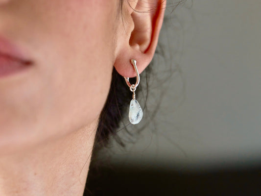 Aquamarine Tassel Earrings
