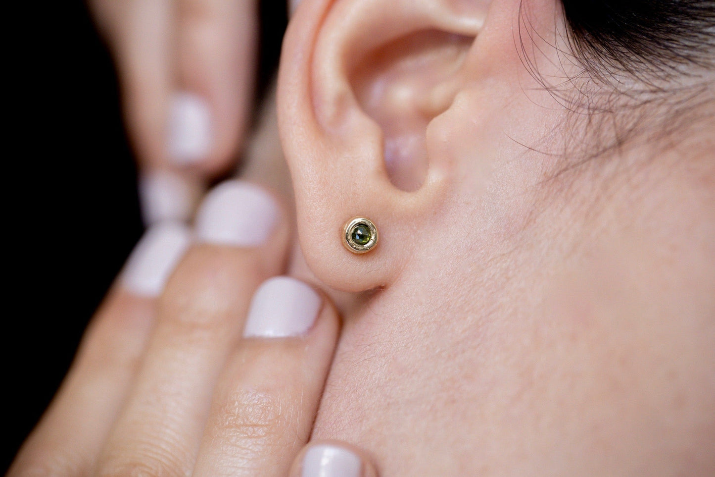 Antique Green Diamond Earring